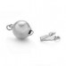 Brass metal ball clasp 10mm - Antique silver